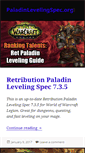 Mobile Screenshot of paladinlevelingspec.org