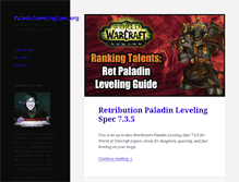 Tablet Screenshot of paladinlevelingspec.org